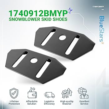 Amazon.com: BlueStars 1740912BMYP Snowblower Skid Shoes Height